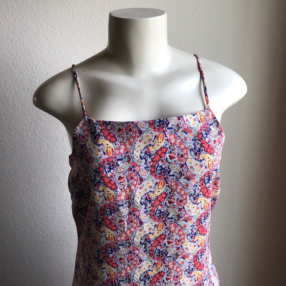 90s Floral paneled dress size Small